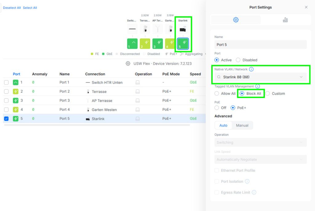Angeschlossenen Router ins VLAN packen